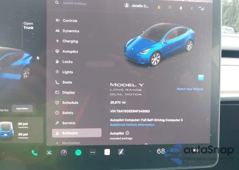 2022 Tesla Model Y Long Range Dual Motor All-Wheel Drive from USA, damaged, VIN 7SAYGDEE9NF346683